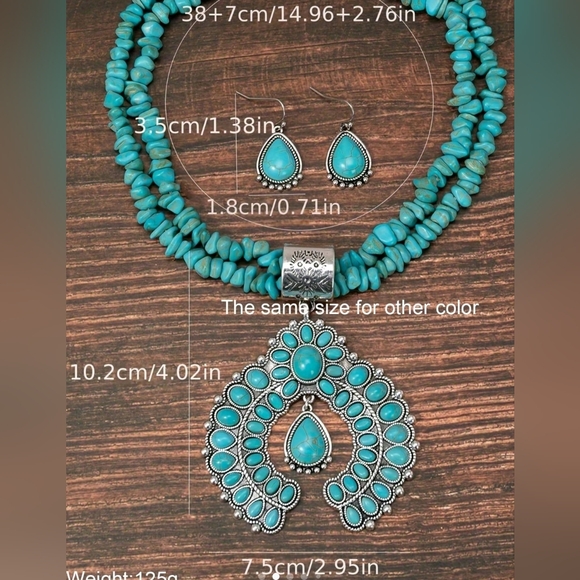 Torquise Necklace.  Not real Torquise - Picture 1 of 1